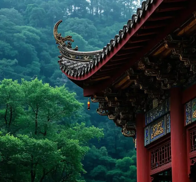 夏季的青城山景区