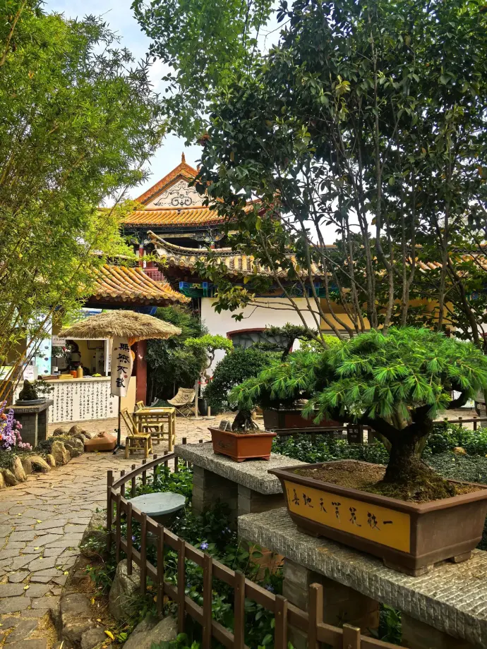 亭台楼阁翠湖公园