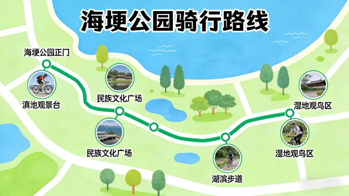 海埂公园骑行图