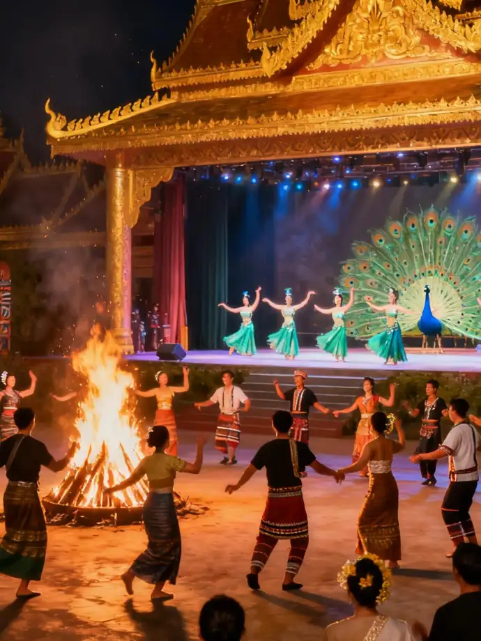 湄公河篝火晚会