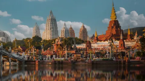 告庄大金塔与宗教文化解析2026：泼水节与放灯体验全指南            (93)